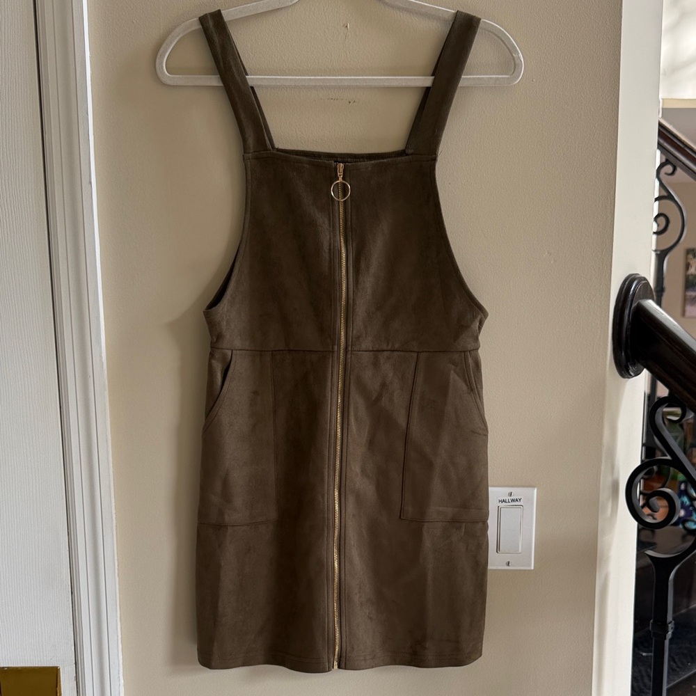 Cupshe Suede Zip Front Mini Dress